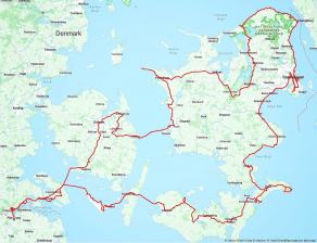 Radreise Dänemark 2025 #1, Fyn, Sjælland, Møn, Lolland, Langeland, Ærø, August 2025